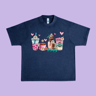 Mom Coffee Cup Urban Heavy Tee Designed By Adodesignshop