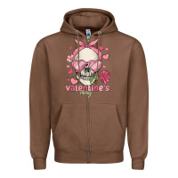 Chestnut valentine's day skull Zipper Hoodie - MaliasSmallBusiness