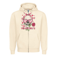 Sandshell valentine's day skull Zipper Hoodie - MaliasSmallBusiness