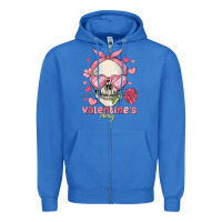 True Royal valentine's day skull Zipper Hoodie - MaliasSmallBusiness