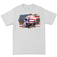 Dove Grey american skull Premium Tee - Zillion Design Studio