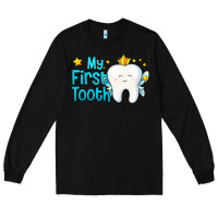 Black my first tooth tooth fairy Long Sleeve Tee - Jasminsmagicworld