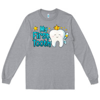 Heather Grey my first tooth tooth fairy Long Sleeve Tee - Jasminsmagicworld