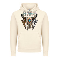 Vintage Artic howdy boho skull Vintage Hoodie - CowhideDigitalArt