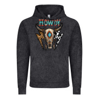Vintage Black howdy boho skull Vintage Hoodie - CowhideDigitalArt
