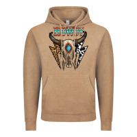 Vintage Coffee howdy boho skull Vintage Hoodie - CowhideDigitalArt