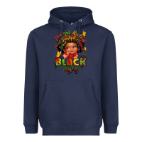 Navy empowering black heritage Heavyweight Hoodie - LillyAllenDesigns