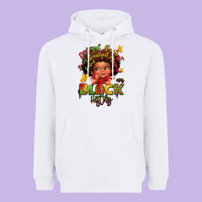 Empowering Black Heritage Heavyweight Hoodie Designed By Lillyallendesigns
