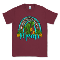 Burgundy western cactus and sunflower mama rainbow Classic Tee - Artiststas