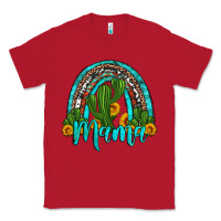 Red western cactus and sunflower mama rainbow Classic Tee - Artiststas