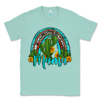 Seafoam western cactus and sunflower mama rainbow Classic Tee - Artiststas