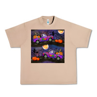 Burro halloween spooky truck seamless pattern Urban Heavy Tee - BundleAndBundleShop