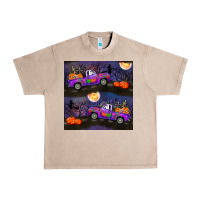 French Oak halloween spooky truck seamless pattern Urban Heavy Tee - BundleAndBundleShop