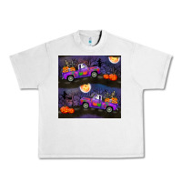 Lunar Rock halloween spooky truck seamless pattern Urban Heavy Tee - BundleAndBundleShop