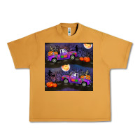 Peanut Butter halloween spooky truck seamless pattern Urban Heavy Tee - BundleAndBundleShop