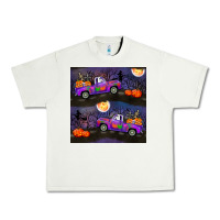 Pistachio halloween spooky truck seamless pattern Urban Heavy Tee - BundleAndBundleShop