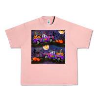 Salmon halloween spooky truck seamless pattern Urban Heavy Tee - BundleAndBundleShop