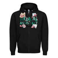 Black in my medical assistant era Zipper Hoodie - MaliasSmallBusiness