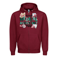 Burgundy in my medical assistant era Zipper Hoodie - MaliasSmallBusiness