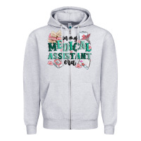 Heather Grey in my medical assistant era Zipper Hoodie - MaliasSmallBusiness