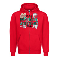 Red in my medical assistant era Zipper Hoodie - MaliasSmallBusiness
