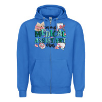True Royal in my medical assistant era Zipper Hoodie - MaliasSmallBusiness