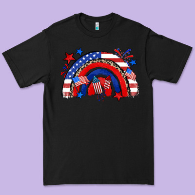 American Rainbow Premium Tee Designed By Zillion Design Studio