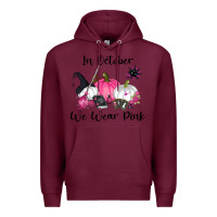 Burgundy in october we wear pink Premium Hoodie - RanaPortraitStore