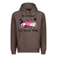 Coffee in october we wear pink Premium Hoodie - RanaPortraitStore