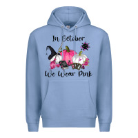 Colony Blue in october we wear pink Premium Hoodie - RanaPortraitStore