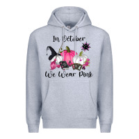 Heather Grey in october we wear pink Premium Hoodie - RanaPortraitStore