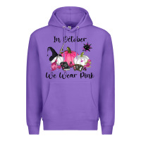 Purple in october we wear pink Premium Hoodie - RanaPortraitStore