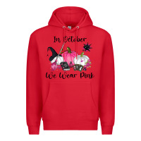 Red in october we wear pink Premium Hoodie - RanaPortraitStore