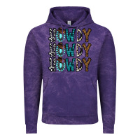 Cloud Purple howdy howdy howdy Vintage Hoodie - CowhideDigitalArt