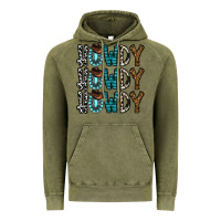 Vintage Olive howdy howdy howdy Vintage Hoodie - CowhideDigitalArt