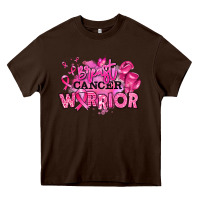 Chocolate Brown breast cancer warrior Heavy Core Tee - RanaPortraitStore