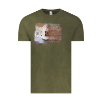 Vintage Olive Cowhide Wood Glitter Pattern Vintage Tee - Bettercallsaul