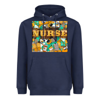Navy Green And Yellow Nurse Heavyweight Hoodie - LillyAllenDesigns