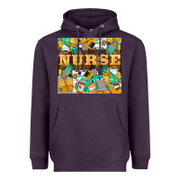 Plum Green And Yellow Nurse Heavyweight Hoodie - LillyAllenDesigns
