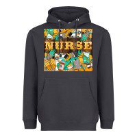 Smoke Green And Yellow Nurse Heavyweight Hoodie - LillyAllenDesigns
