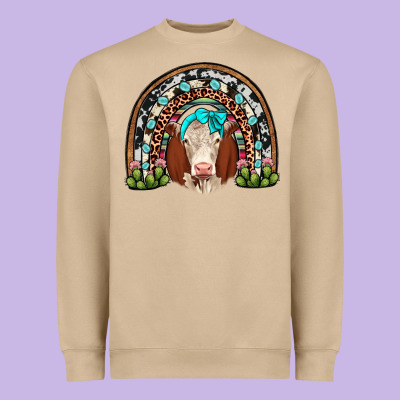 Hereford Rainbow Heavyweight Sweatshirt Designed By Jahusdesignshop