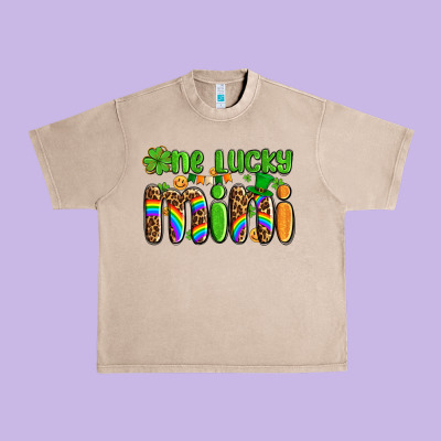 St Patricks One Lucky Mini Urban Heavy Tee Designed By Adodesignshop