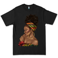 Black afro black woman profile juneteenth Premium Tee - texasbilliewilder
