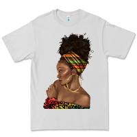 Dove Grey afro black woman profile juneteenth Premium Tee - texasbilliewilder