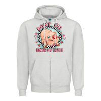 Dove Grey dont go bacon my heart Zipper Hoodie - MaliasSmallBusiness