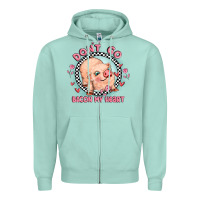 Seafoam dont go bacon my heart Zipper Hoodie - MaliasSmallBusiness