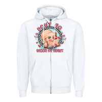 White dont go bacon my heart Zipper Hoodie - MaliasSmallBusiness