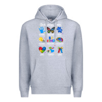 Heather Grey god says i am autism Premium Hoodie - JahusDesignShop