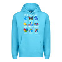 Ocean Blue god says i am autism Premium Hoodie - JahusDesignShop