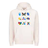 Pale Pink god says i am autism Premium Hoodie - JahusDesignShop